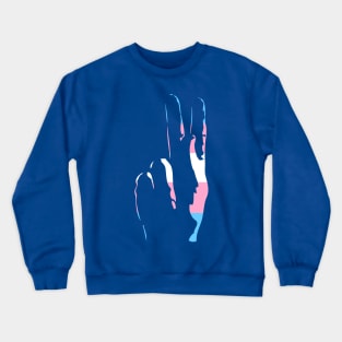 trans pride peace sign Crewneck Sweatshirt